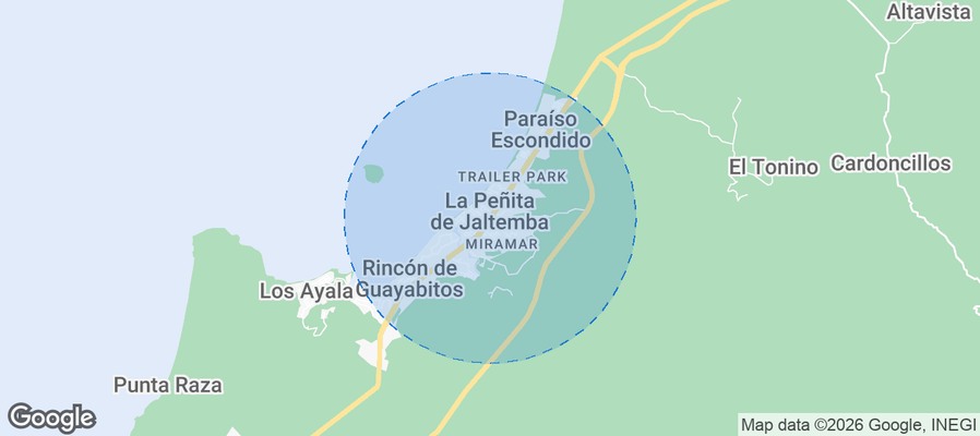 La Peñita de Jaltemba Airbnb map